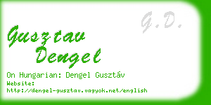 gusztav dengel business card